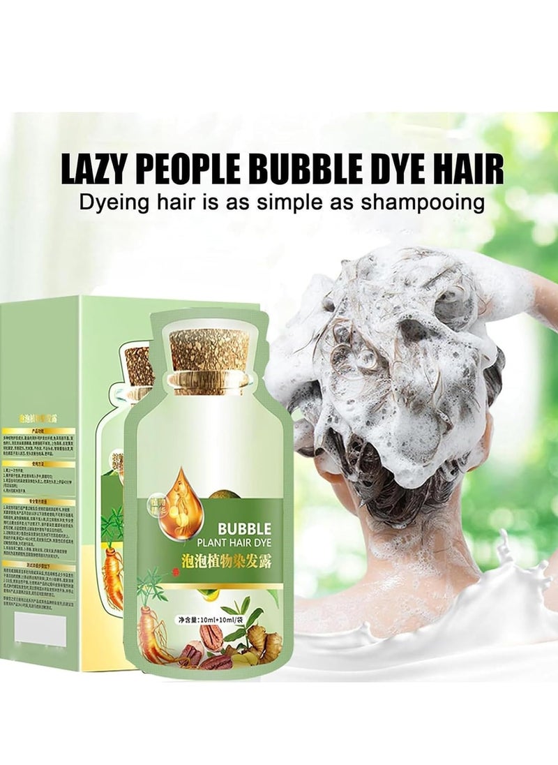 Bubble - Natural Plant Hair Dye, Huang Yi Bubble Plant Hair Dye, Pure Plant Extract for Grey Hair Color Bubble Dye Shampoo, Instant Natural Hair Dye Shampoo, Plant Fruit Hair Dye Cream - Image 1