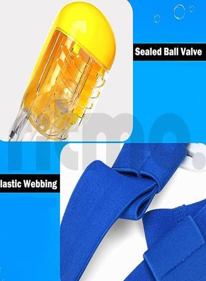 MUGATH Full Face Snorkel Mask with 180° Panoramic View - Anti-Fog, Anti-Leak, Dry Top Design for Kids, Youth, Adults - Ideal for Scuba, Diving, Swimming, Beach & Travel Easy Breathing (Blue S/M) - Image 5