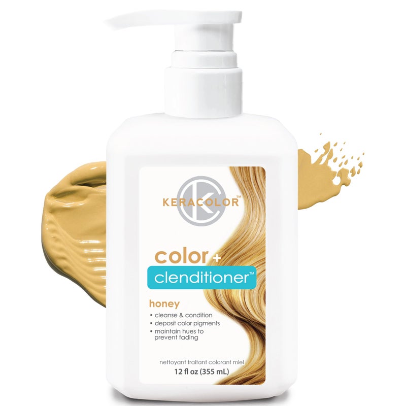 Keracolor Clenditioner HONEY Hair Dye - Semi Permanent Hair Color Depositing Conditioner, Cruelty-free, 12 Fl Oz(Pack of 1) - Image 1