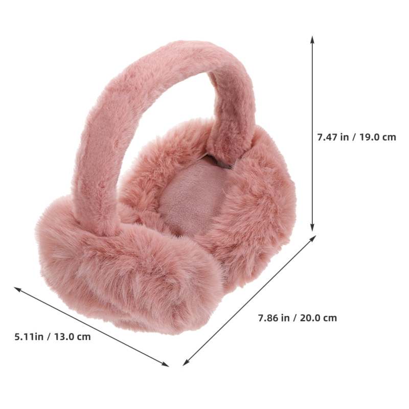 Plush Ear Muffs 2-Pack Assorted Colors Plush Furry Material Lightweight Portable - Comfortable Elastic Band Winter Ear Warmers for Outdoor Cold Weather Skiing Men and Women - Image 2