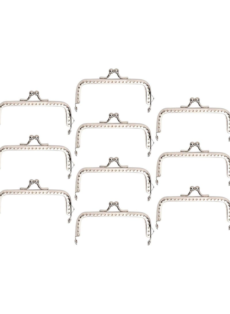 GGOOT Purse Frame Kiss Clasp, Square Metal Frame Purse Frames for Bags, Elegant and Stylish 10pcs 8.5cm for Purse Bag Making Dinner Bags, Evening Bags  - Image 2