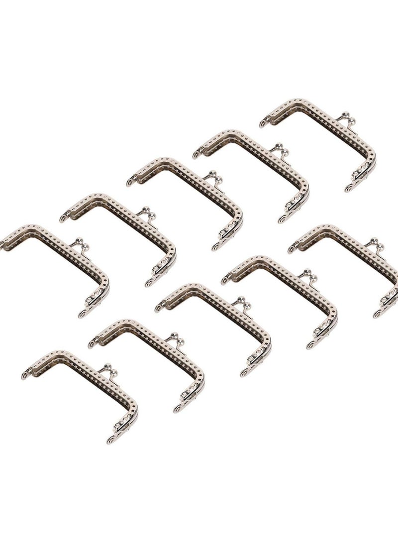 GGOOT Purse Frame Kiss Clasp, Square Metal Frame Purse Frames for Bags, Elegant and Stylish 10pcs 8.5cm for Purse Bag Making Dinner Bags, Evening Bags  - Image 4