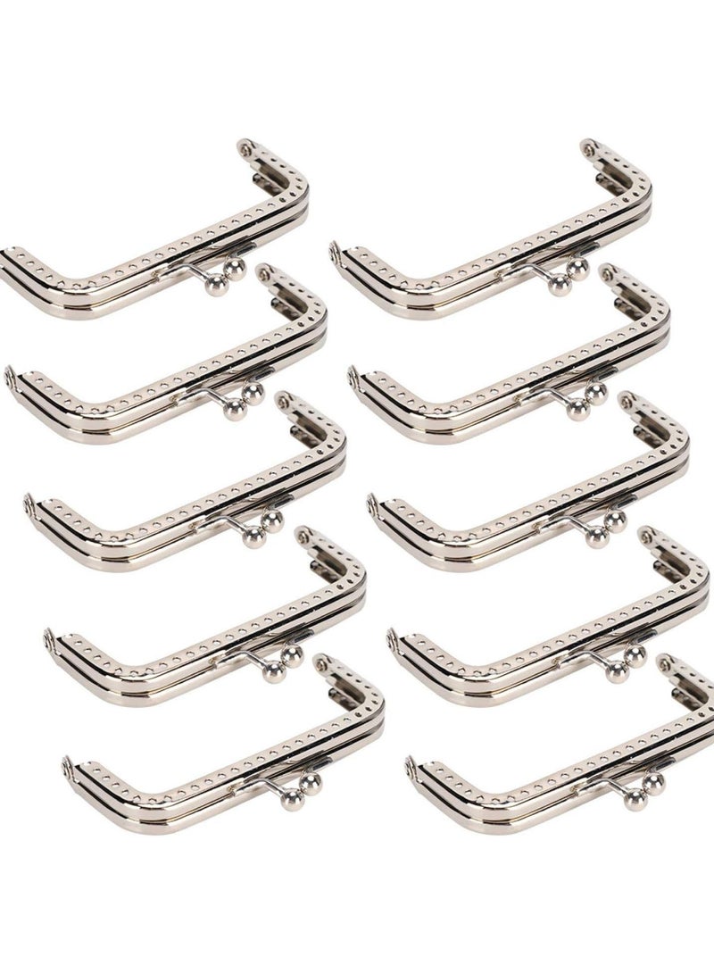GGOOT Purse Frame Kiss Clasp, Square Metal Frame Purse Frames for Bags, Elegant and Stylish 10pcs 8.5cm for Purse Bag Making Dinner Bags, Evening Bags  - Image 3