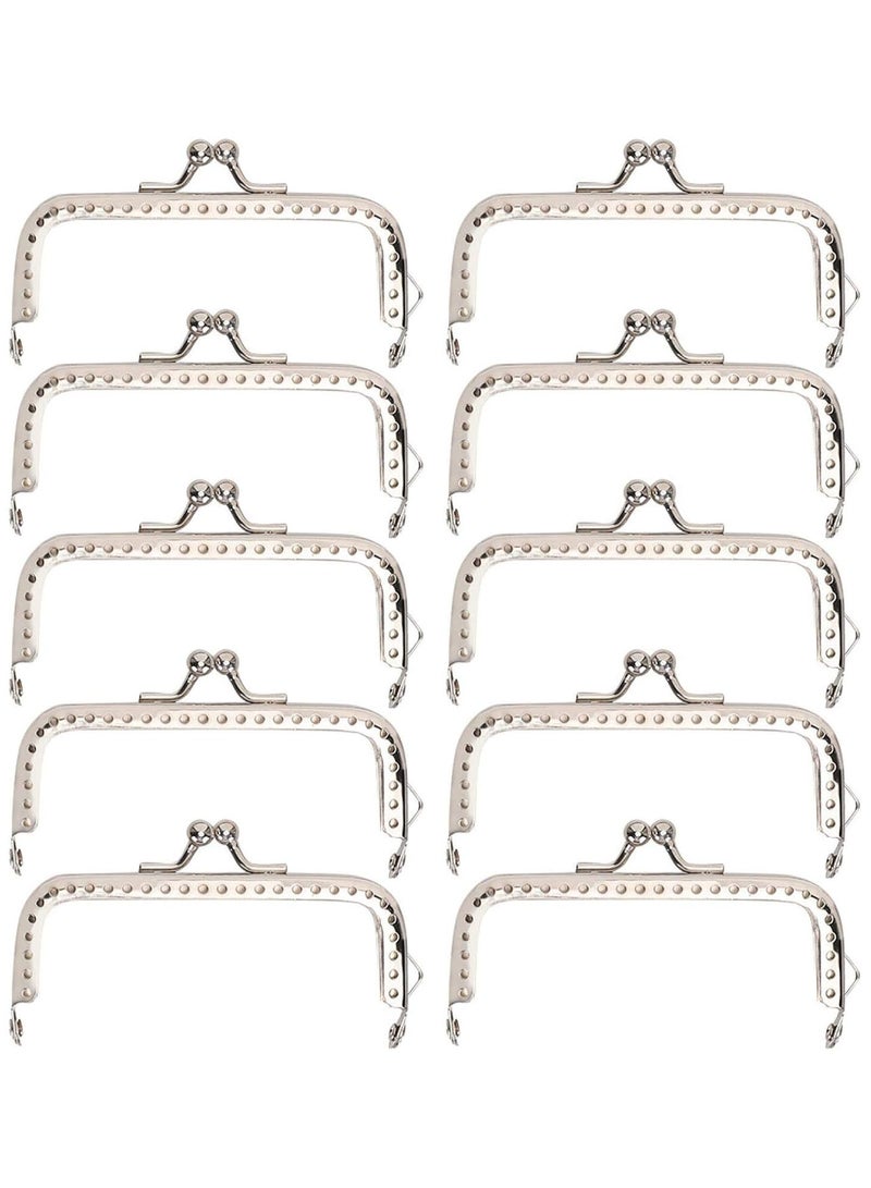 GGOOT Purse Frame Kiss Clasp, Square Metal Frame Purse Frames for Bags, Elegant and Stylish 10pcs 8.5cm for Purse Bag Making Dinner Bags, Evening Bags  - Image 1
