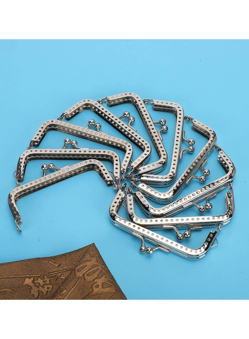 GGOOT Purse Frame Kiss Clasp, Square Metal Frame Purse Frames for Bags, Elegant and Stylish 10pcs 8.5cm for Purse Bag Making Dinner Bags, Evening Bags  - Image 5