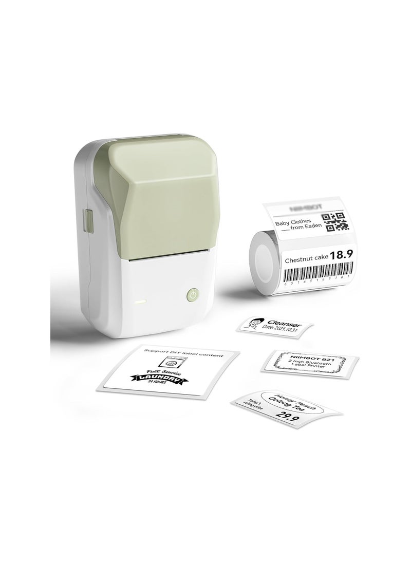 SYOSI B1 Label Maker Machine, Thermal Label Printer, Bluetooth Label Maker, 2 Inch Label Maker with 2'' X1.18'' Labels, Supports Ios & Android and Pc, Easy To Use for Office, Home, Business, Holiday Present  - Image 1