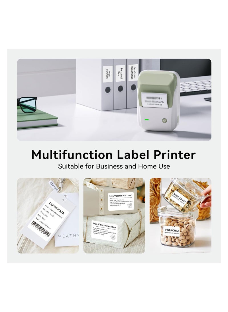SYOSI B1 Label Maker Machine, Thermal Label Printer, Bluetooth Label Maker, 2 Inch Label Maker with 2'' X1.18'' Labels, Supports Ios & Android and Pc, Easy To Use for Office, Home, Business, Holiday Present  - Image 4