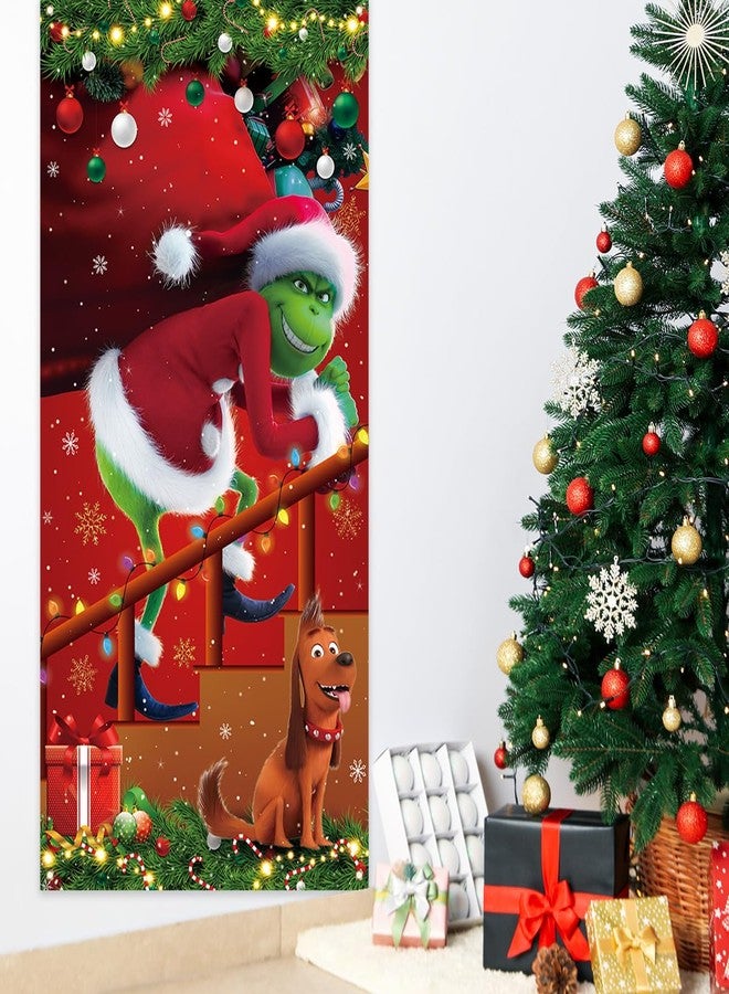 Yarcooly Christmas Banner Red and Green Xmas Hanging Sign Winter Seasonal Holiday Decor Merry Christmas Decorations for Home Party - Image 5