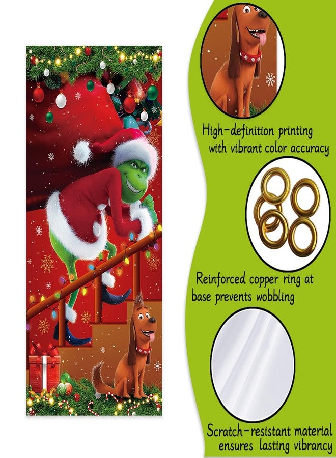 Yarcooly Christmas Banner Red and Green Xmas Hanging Sign Winter Seasonal Holiday Decor Merry Christmas Decorations for Home Party - Image 3