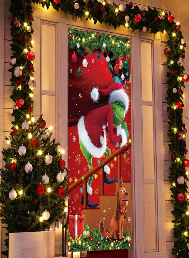 Yarcooly Christmas Banner Red and Green Xmas Hanging Sign Winter Seasonal Holiday Decor Merry Christmas Decorations for Home Party - Image 4