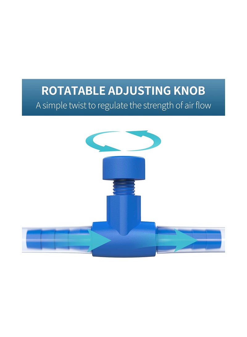 SOLARAE 10 Pack Aquarium Control Valves Air Pump Single Way Plastic Air Flow Control Regulator for 3/16" ID Tubing - Image 2