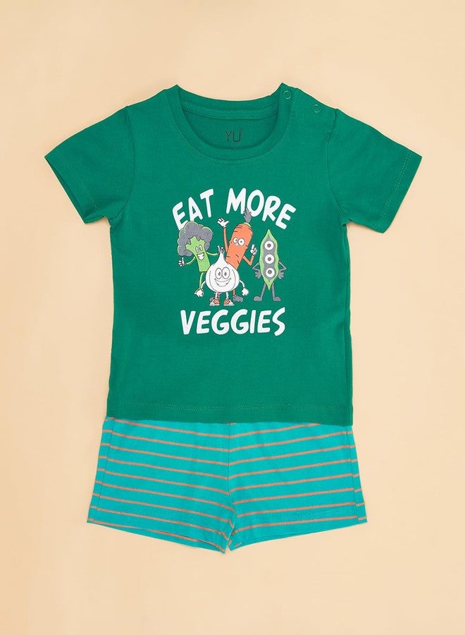 Yu Baby Boys YU Green Coordinate Set Regular Fit,Multi,3-6 M - Image 2