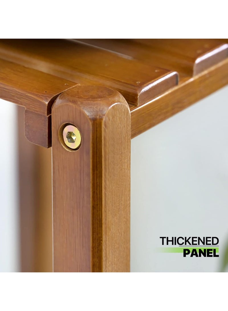 Beauenty Bamboo Tall Plant Stand 4-Tier Pot Holder Small Space Flower Shelf Rack Display Table for Living Room Balcony and Garden - Image 4