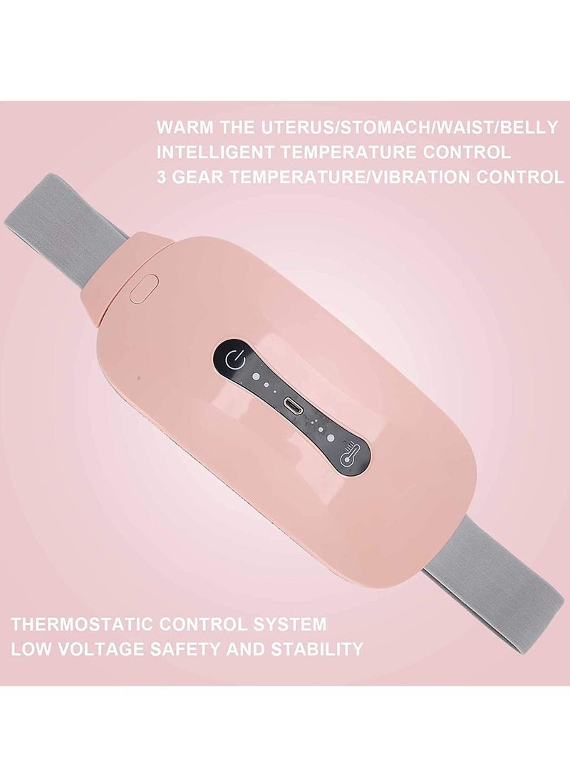 Generic - Pain Relief Heating Pad Period Belt Menstrual Cramp Massager with three Heat Levels Massages Modes Rechargeable Electric Fast Warming Belly Gifts for Women Ladies - Image 1
