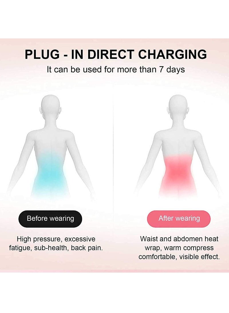 Generic - Pain Relief Heating Pad Period Belt Menstrual Cramp Massager with three Heat Levels Massages Modes Rechargeable Electric Fast Warming Belly Gifts for Women Ladies - Image 1