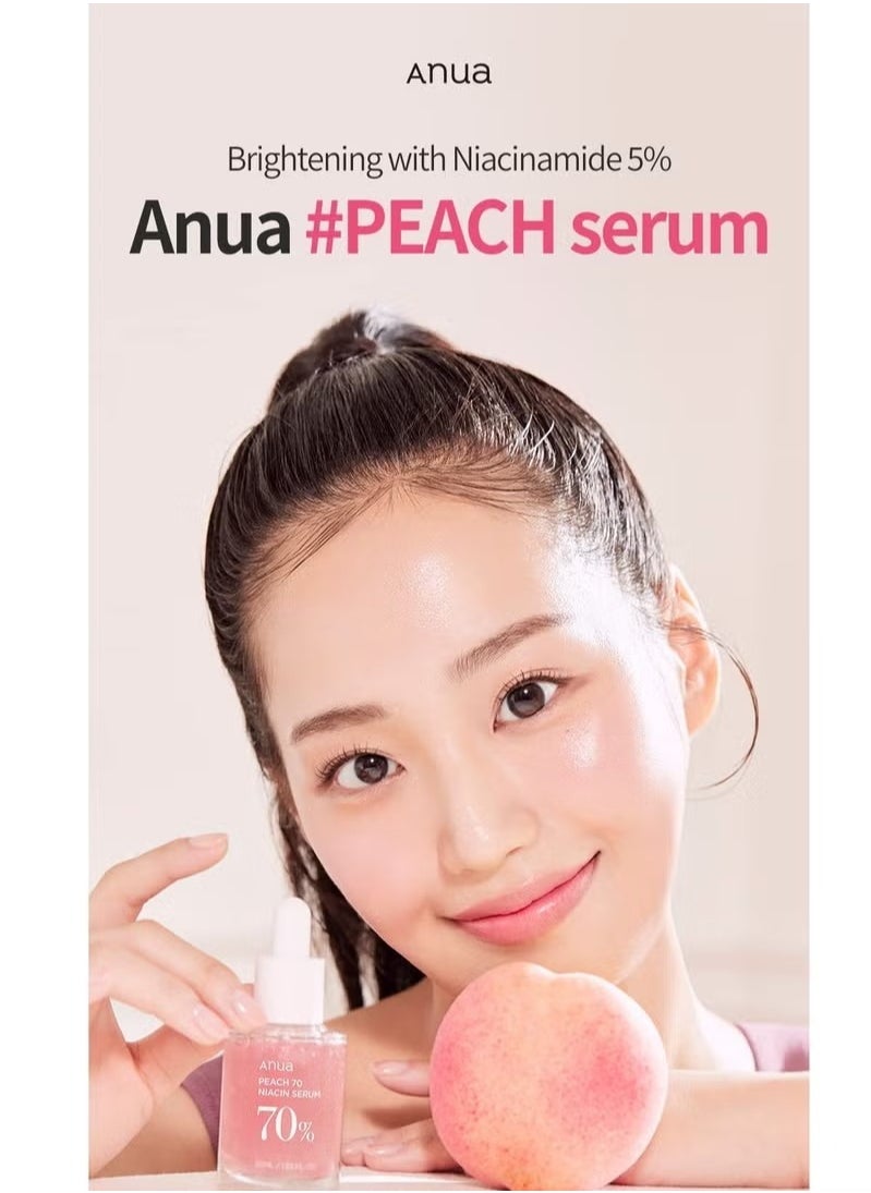 Anua Peach 70% Niacinamide Serum, Brightening Hydrating Face Serum, Brighten Dull Skin, Improve Uneven Skin Tone, Fade Melanin Daily Cleansing Beauty (30ml/1.01 fl. oz) - pzsku/Z3A47327B464E997CBBEFZ/45/_/1723883713/1093172c-b4f9-4798-82f9-af1092139a0e