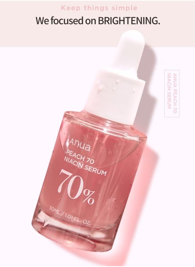 Anua Peach 70% Niacinamide Serum, Brightening Hydrating Face Serum, Brighten Dull Skin, Improve Uneven Skin Tone, Fade Melanin Daily Cleansing Beauty (30ml/1.01 fl. oz) - pzsku/Z3A47327B464E997CBBEFZ/45/_/1723883723/d150dca2-1233-4292-8b56-e8a3417cf06d