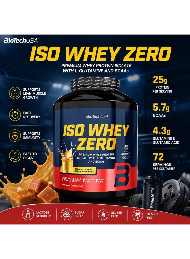 BioTechUSA Iso Whey Zero – Catalan Caramel Cream Flavor, 1816g | High Protein Whey Isolate, Sugar Free & Gluten Free - Image 5