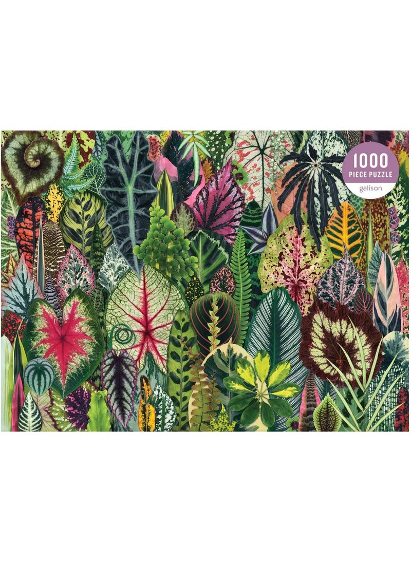 Galison Galison Houseplant Jungle 1000 Piece Jigsaw Puzzle for Adults – Plant Jigsaw Puzzle with Mix of Succulents & Other Household Plants – Fun Indoor Activity, Multicolor  - Image 1