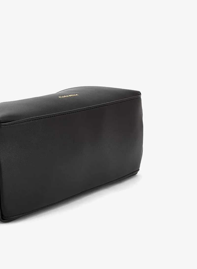 Flora Bella By Shoexpress black Solid Shoulder Bag With Adjustable Strap for Women | Best Price UAE