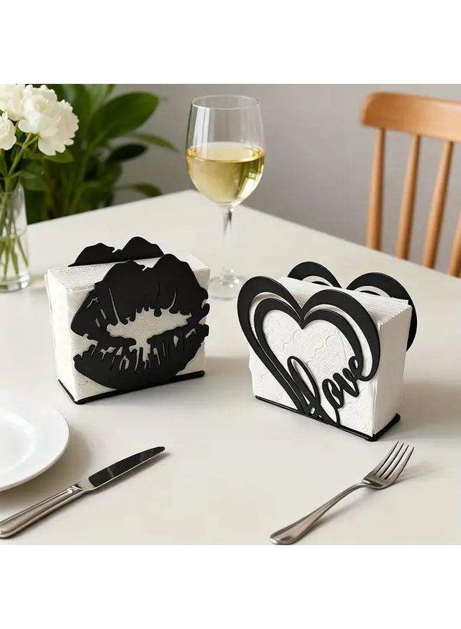 Romantic Lips Tissue Holder Metal Dispenser For Home And Restaurant - Image 1