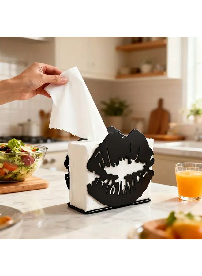 Romantic Lips Tissue Holder Metal Dispenser For Home And Restaurant - Image 5