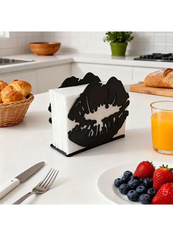 Romantic Lips Tissue Holder Metal Dispenser For Home And Restaurant - Image 2