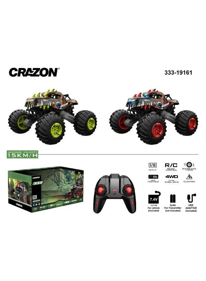 Crazon 2.4G Scale 1:16 Oversize Wheel Cross-Road - ASST – Remote Control Toy for Kids Ages 6+ - Image 2