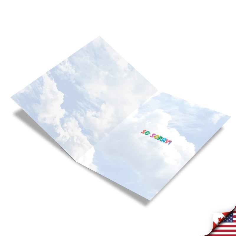 NobleWorks - Sorry Greeting Card with 5 x 7 Inch Envelope (1 Card) - Inflated Messages (Not Actual Balloons) C5651AASRG - Image 2