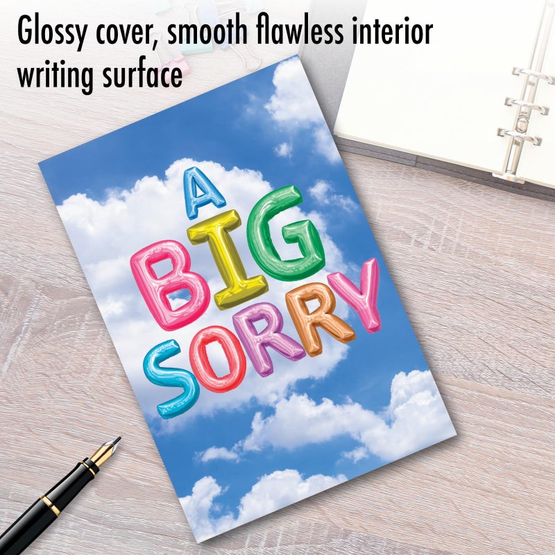 NobleWorks - Sorry Greeting Card with 5 x 7 Inch Envelope (1 Card) - Inflated Messages (Not Actual Balloons) C5651AASRG - Image 5