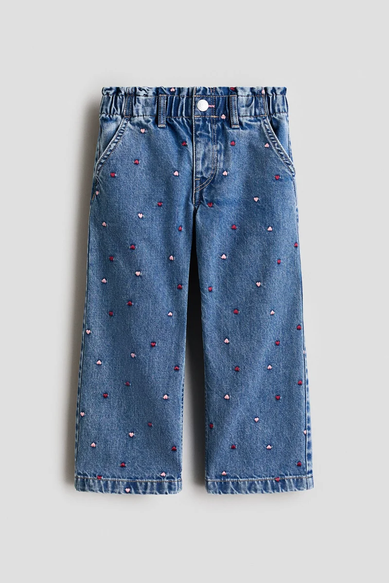 H&M Wide Leg Paper bag jeans
