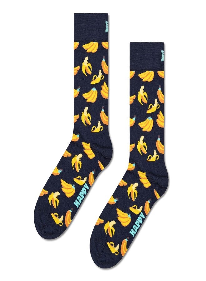 Happy Socks Banana Sock | Unisex Fruitful Mainline Sock| SIZE 41-46 - Image 1