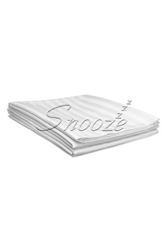 snooze Hotel pillowcases set, 2pcs, striped, white, 50*75cm  - Image 1