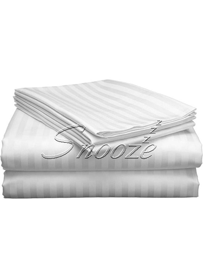 snooze - Hotel pillowcases set, 2pcs, striped, white, 50*75cm - Image 1