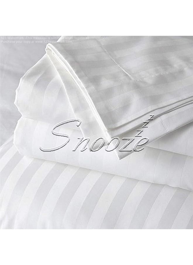 snooze - Hotel pillowcases set, 2pcs, striped, white, 50*75cm - Image 1