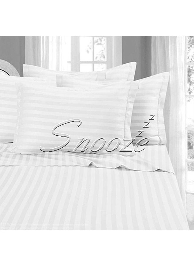 snooze - Hotel pillowcases set, 2pcs, striped, white, 50*75cm - Image 1