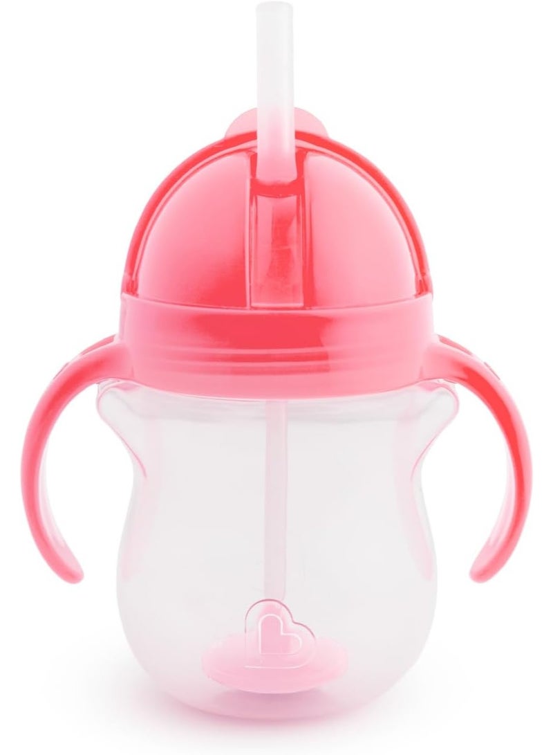 إيروريكس كوب مرن بغطاء قابل للقفل، سعة ٢٠٧ مل | شفاطة مثقّلة للشرب من أي زاوية | غطاء ومقابض قابلة للطي | وردي - Image 1