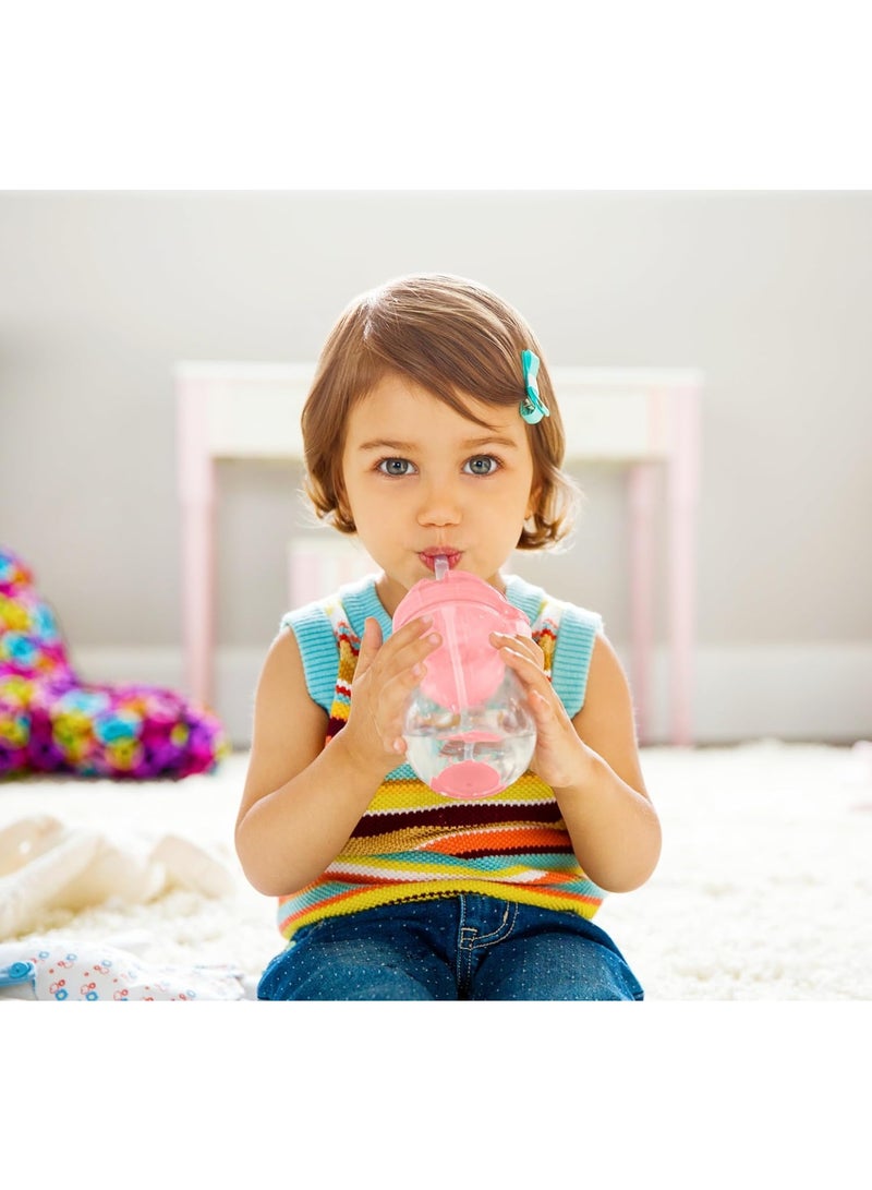 إيروريكس كوب مرن بغطاء قابل للقفل، سعة ٢٠٧ مل | شفاطة مثقّلة للشرب من أي زاوية | غطاء ومقابض قابلة للطي | وردي - Image 2