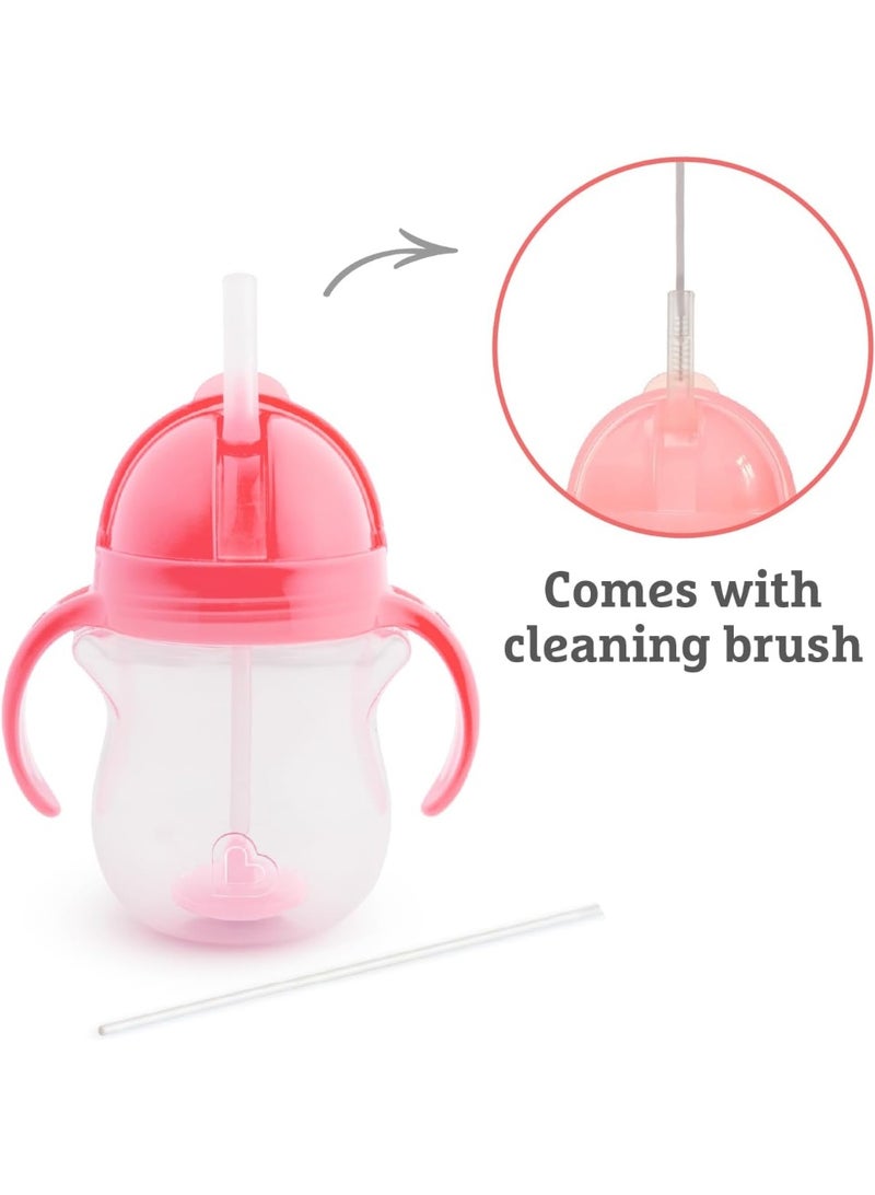 إيروريكس كوب مرن بغطاء قابل للقفل، سعة ٢٠٧ مل | شفاطة مثقّلة للشرب من أي زاوية | غطاء ومقابض قابلة للطي | وردي - Image 3