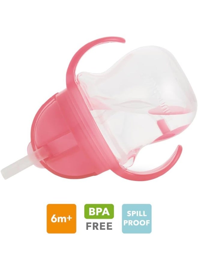 إيروريكس كوب مرن بغطاء قابل للقفل، سعة ٢٠٧ مل | شفاطة مثقّلة للشرب من أي زاوية | غطاء ومقابض قابلة للطي | وردي - Image 4