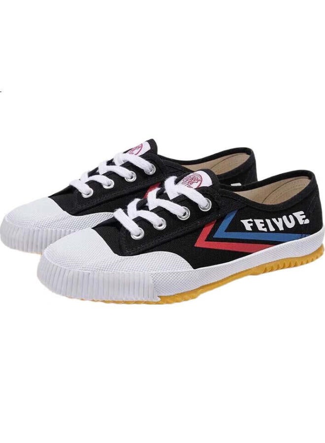 LEAP Retro Track Shoes Chinese Goods Sports Canvas Shoes Men And Women Couple Shoes Black Red White 40 - Image 1