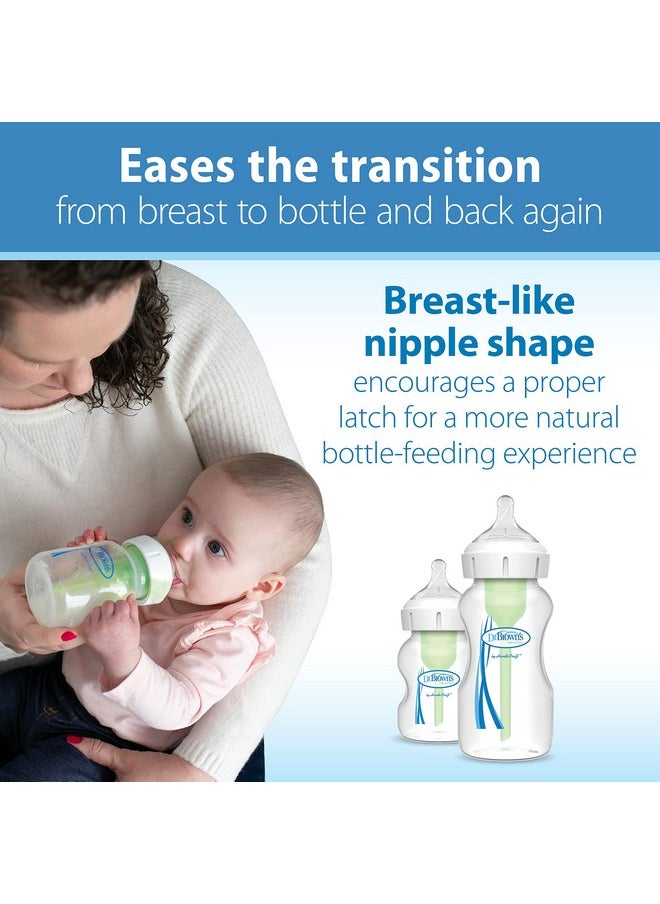Dr. Brown's - Dr. Brown's Natural Flow Y-Cut Wide-Neck Baby Bottle Silicone Nipple, Ideal for Thicker Liquids, 9m+, 100% Silicone Bottle Nipple, 6 Count(Pack of 1) - Image 1