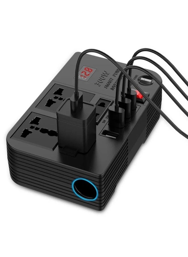 Dinex 300W 12V to 220V Multi-Port Car Power Inverter with Digital Display - Image 3