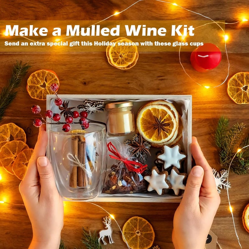 FULGNU Double Wall Glass Coffee Mugs, 12 Oz Clear Coffee Mugs with Handle, Insulated Glass Coffee Mugs Set of 2, Perfect for Espresso, Cappuccino, Latte, Americano, Tea Bag, Beverage - Image 5