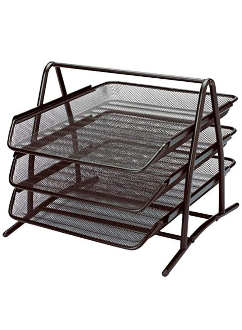 ELTRAZONE 3 Layer Metal Paper Tray (Black) - Image 2