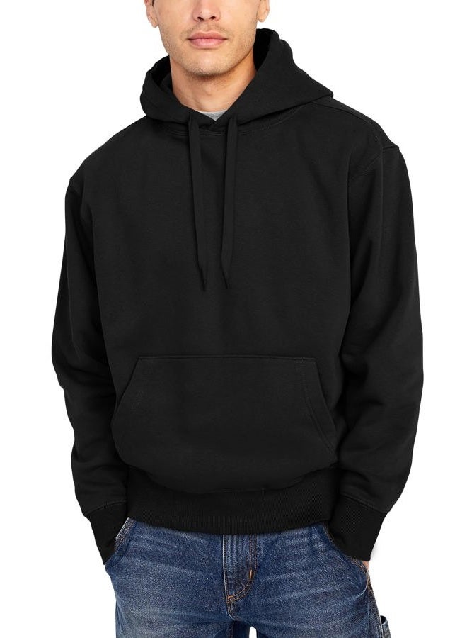 Hat and Beyond Mens Ultimate Heavyweight Hoodie Sweatshirt Fleece Essentials Pullover XS-5XL (Medium, Black) - Image 1