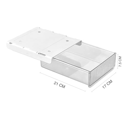oddpod Reed Under The Table Hidden Stationerydrawer/Acrylic Desk Organiser For Home&Office-White(Small) - Image 3