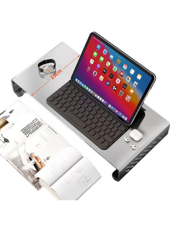 Atscore Monitor Riser, Laptop Aluminum Alloy Cooling Stand, Desktop Keyboard Storage Base Organizer, Suitable For Huawei, Lenovo Y7000P, Apple - Image 2