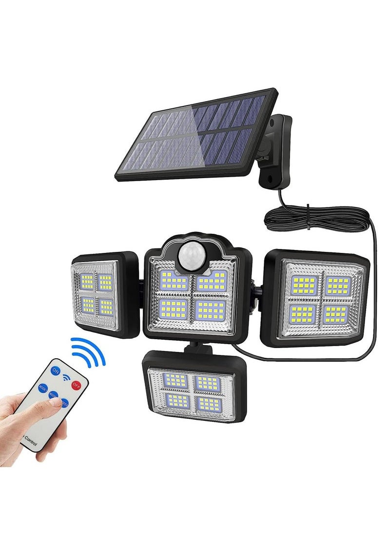 Solar Lights Outdoor, Motion Sensor Security Lights, Separate Solar Panel, 4 Adjustable Head, 198 LED 300° Wide Angle, Waterproof Wall Lights for Porch Yard Garage Pathway - pzsku/Z3A480BD5959845A9F5E4Z/45/_/1722264773/ceb72279-ebdc-4416-90d4-6ea012b1b728