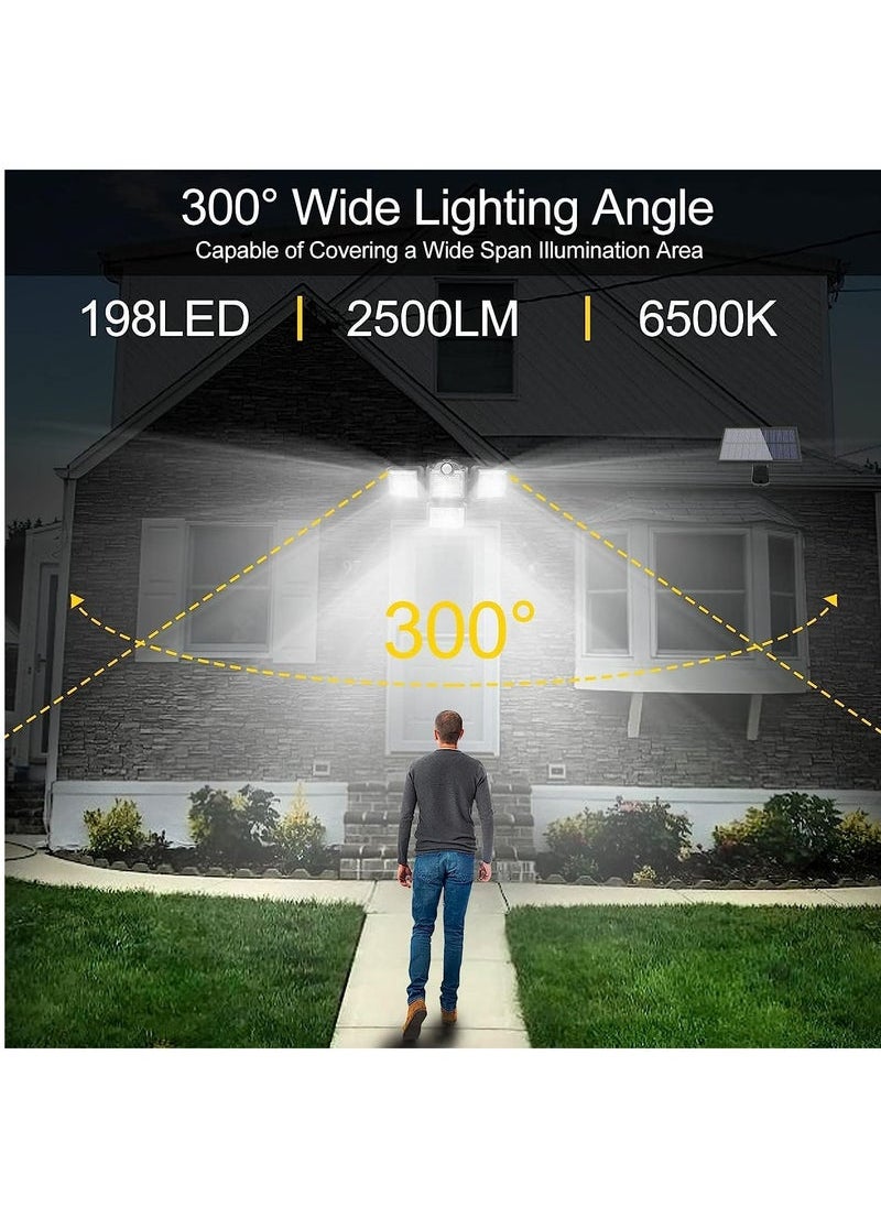 Solar Lights Outdoor, Motion Sensor Security Lights, Separate Solar Panel, 4 Adjustable Head, 198 LED 300° Wide Angle, Waterproof Wall Lights for Porch Yard Garage Pathway - pzsku/Z3A480BD5959845A9F5E4Z/45/_/1722264886/8e04f505-f2e4-4e44-b093-61cfa0940e19